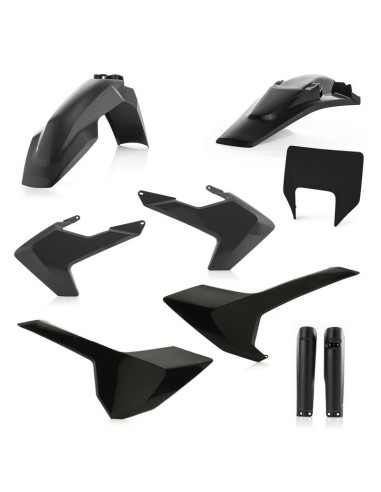 Full Kit Plásticos Acerbis Husqvarna TE/FE 17-19 Negro