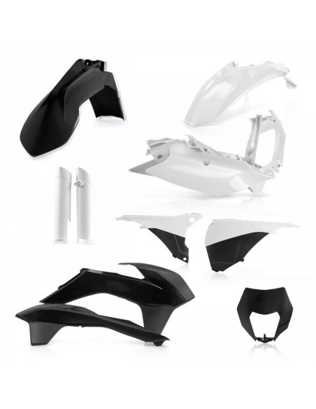 Full Kit Plásticos Acerbis KTM EXC/EXC-F 14-15 Negro/Blanco