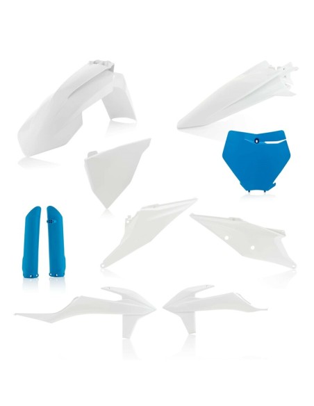 Full Kit Plásticos Acerbis KTM SX/SX-F 19-22 Blanco/Azul