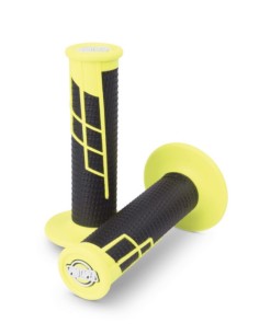 Puños Pro Taper Clamp On 1/2 Waffle Amarillo Flúor