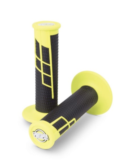 Puños Pro Taper Clamp On 1/2 Waffle Amarillo Flúor