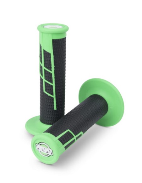 Puños Pro Taper Clamp On 1/2 Waffle Verde Flúor