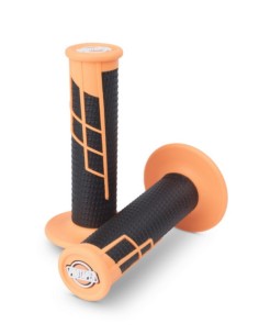 Puños Pro Taper Clamp On 1/2 Waffle Naranja Flúor