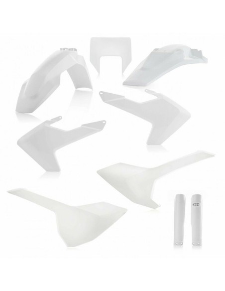 Full Kit Plásticos Acerbis Husqvarna TE/FE 17-19 Blanco