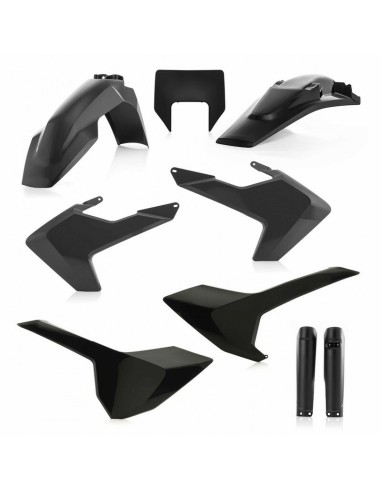Full Kit Plásticos Acerbis Husqvarna TE/FE 17-19 Negro