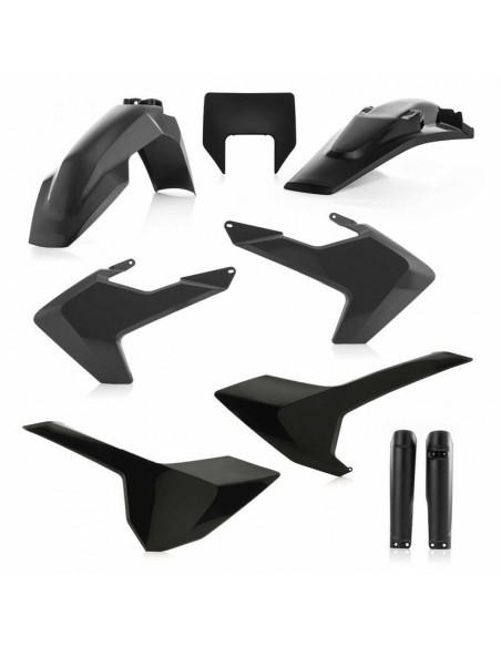 Full Kit Plásticos Acerbis Husqvarna TE/FE 17-19 Negro