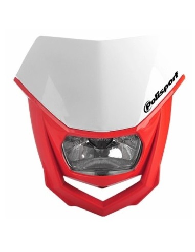 Faro Polisport Halo Blanco/Rojo