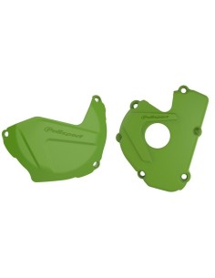 Protector Tapa Embrague y Encendido Polisport Kawasaki KXF 250 17-20. Verde