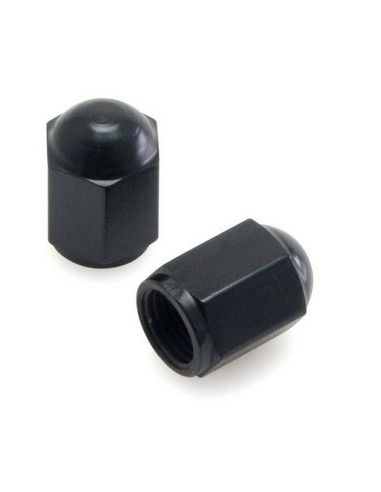 Tapón Válvula Aluminio DRC Pack 2 Unid. Negro
