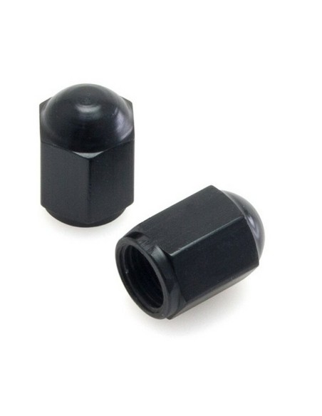 Tapón Válvula Aluminio DRC Pack 2 Unid. Negro
