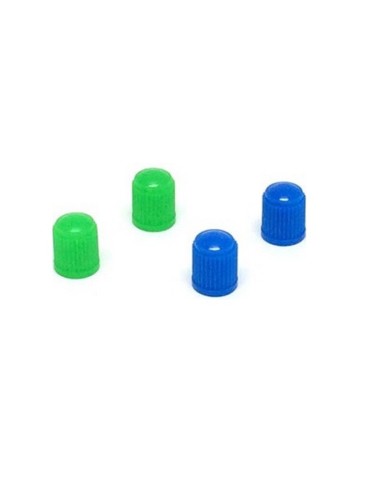 Tapón Válvula Plástico DRC Pack 4 Unid. Azul/Verde