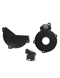 Kit Protector Tapa Embrague y Encendido Polisport Sherco SEF-R 250/300 14-.. Negro