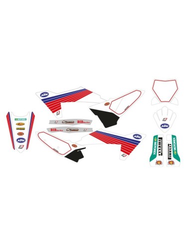 Kit Adhesivos + Funda Blackbird Retrò KTM SX/SX-F 2023 Azul Marino