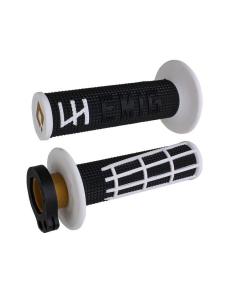 Puños ODI  Emig 2.0 V2 Lock On Negro/Blanco