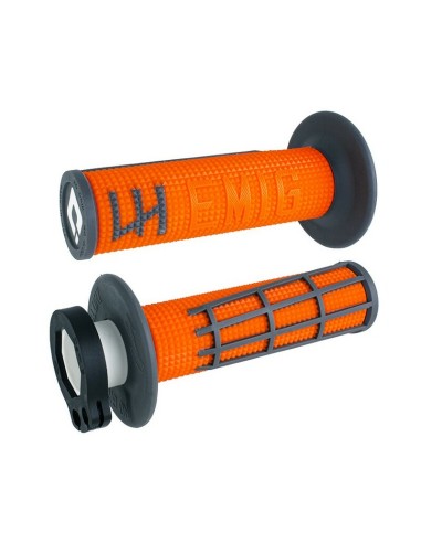 Puños ODI  Emig 2.0 V2 Lock On Naranja/Grafito