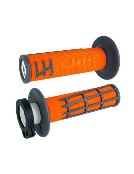 Puños ODI  Emig 2.0 V2 Lock On Naranja/Grafito