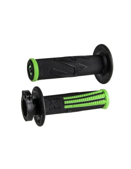 Puños ODI MX Pro Lock On V2 Emig 2/4 T Negro/Verde