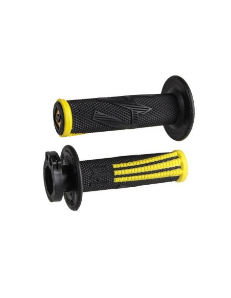 Puños ODI MX Pro Lock On V2 Emig 2/4 T Negro/Amarillo