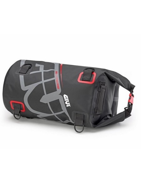 Bolsa Cilíndirica Impermeable Givi 30 L. Gris/Rojo