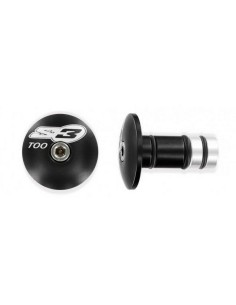 Topes de Manillar Aluminio S3 Ends Too Negro