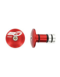 Topes de Manillar Aluminio S3 Ends Too Rojo