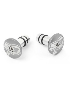 Topes de Manillar Aluminio S3 Ends Too Plata