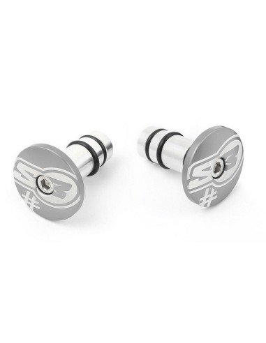 Topes de Manillar Aluminio S3 Ends Too Plata