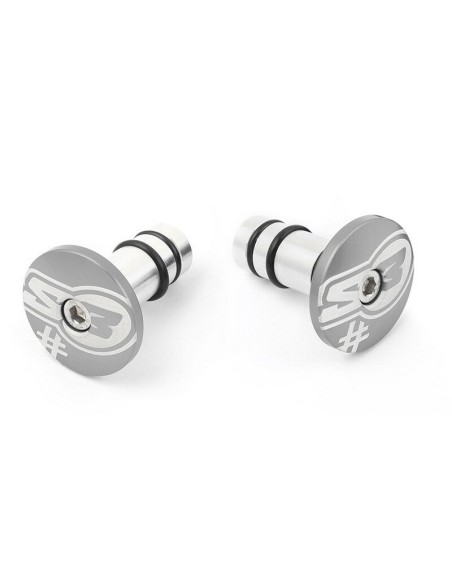 Topes de Manillar Aluminio S3 Ends Too Plata