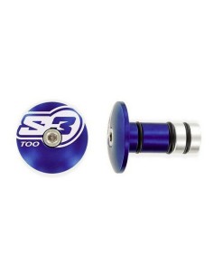 Topes de Manillar Aluminio S3 Ends Too Azul