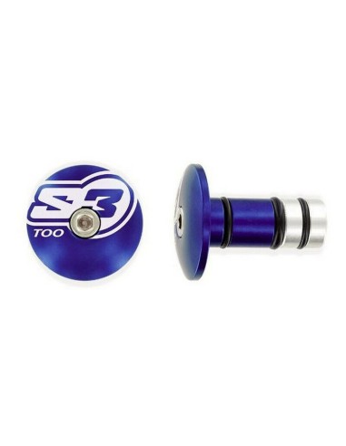 Topes de Manillar Aluminio S3 Ends Too Azul