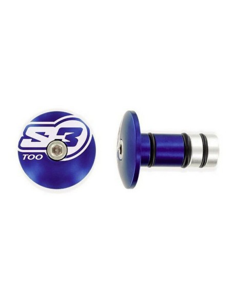 Topes de Manillar Aluminio S3 Ends Too Azul