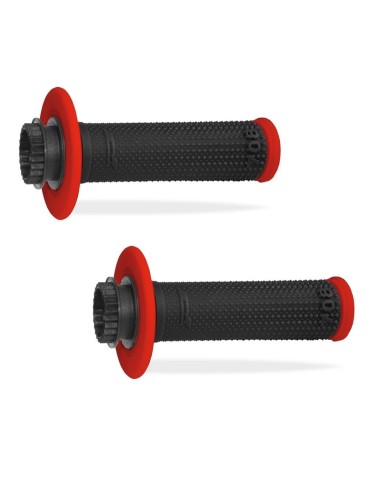 Puños Pro Grip 708 Lock On Doble Densidad Diamond Rojo/Negro