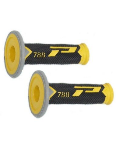 Puños Pro Grip 788 Triple Density Negro/Amarillo/Gris