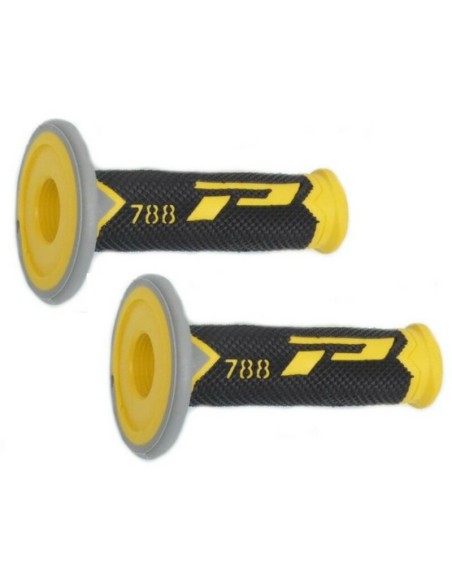 Puños Pro Grip 788 Triple Density Negro/Amarillo/Gris