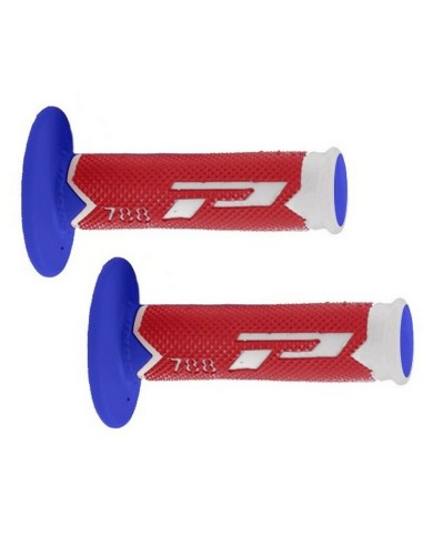 Puños Pro Grip 788 Triple Density Blanco/Azul/Rojo