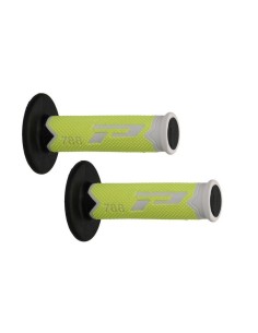 Puños Pro Grip 788 Triple Density Blanco/Amarillo Flúor/Negro