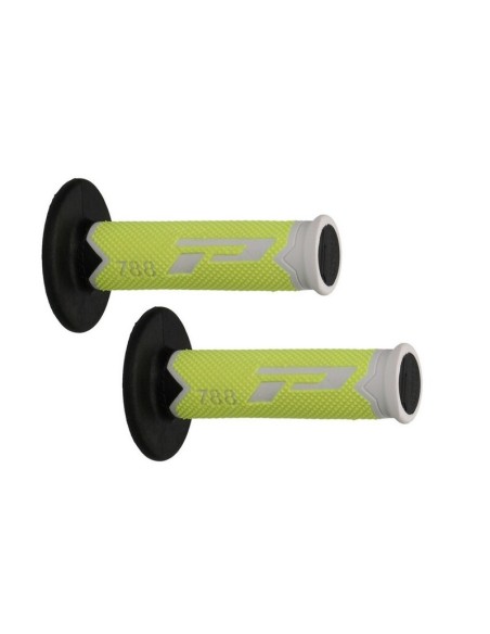 Puños Pro Grip 788 Triple Density Blanco/Amarillo Flúor/Negro