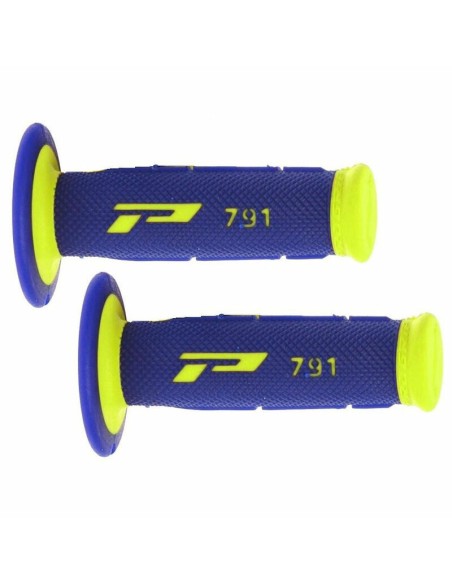 Puños Pro Grip 791 Dual Azul/Amarillo Flúor