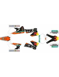 Kit Adhesivos Completo KTM SX 85 06-12 Red Edition Negro/Blanco