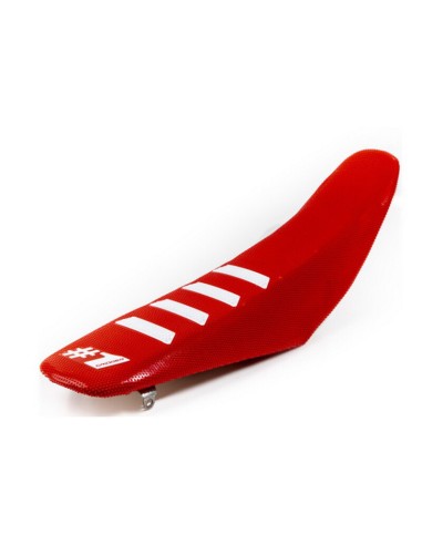Funda de Asiento OneGripper Ribbed Rojo/Blanco
