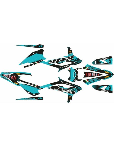 Kit Adhesivos Completo Beta RR 2T/4T 23-24 Turquesa/Negro