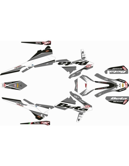 Kit Adhesivos Completo Factory Beta RR 18-19 Gris Oscuro