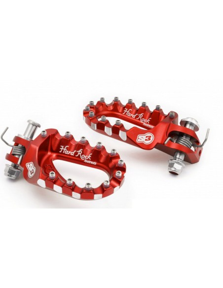 Estriberas Aluminio S3 Hard Rock Yamaha Ténéré 700 19-..Rojo