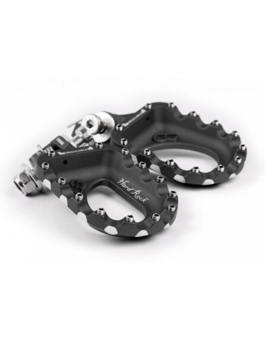Estriberas Trial Aluminio S3 Hard Rock Negro