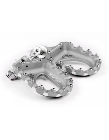 Estriberas Trial Aluminio S3 Hard Rock Plata