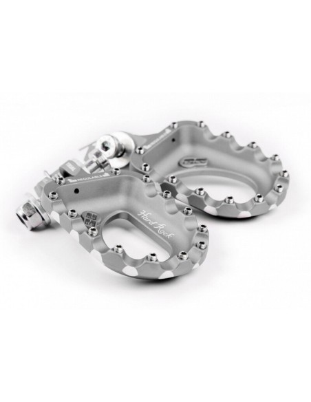 Estriberas Trial Aluminio S3 Hard Rock Plata
