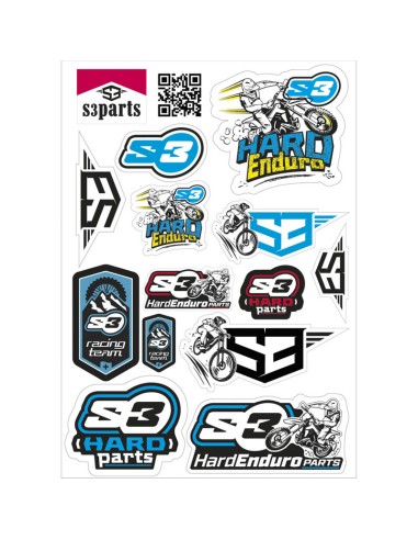 Adhesivos Logo S3 Negro/Azul