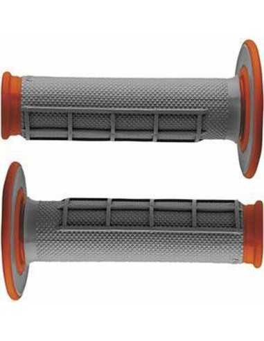 Puños Renthal Dual Half Waffle Medium Naranja