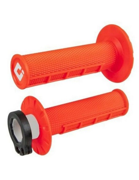 Puños ODI MX Lock On V2 Half Waffle 2/4 T Naranja Flour