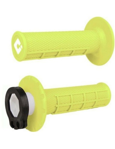 Puños ODI MX Lock On V2 Half Waffle 2/4 T Amarillo Flour